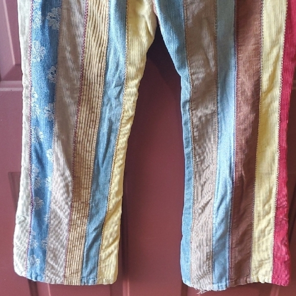Gypsy Jeans RARE VINTAGE 70'S Striped Women's Flare Jeans - Picture 13 of 15